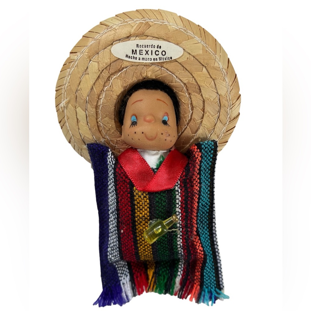 VINTAGE MEXICAN FOLK ART SOUVENIR DOLL HANDMADE